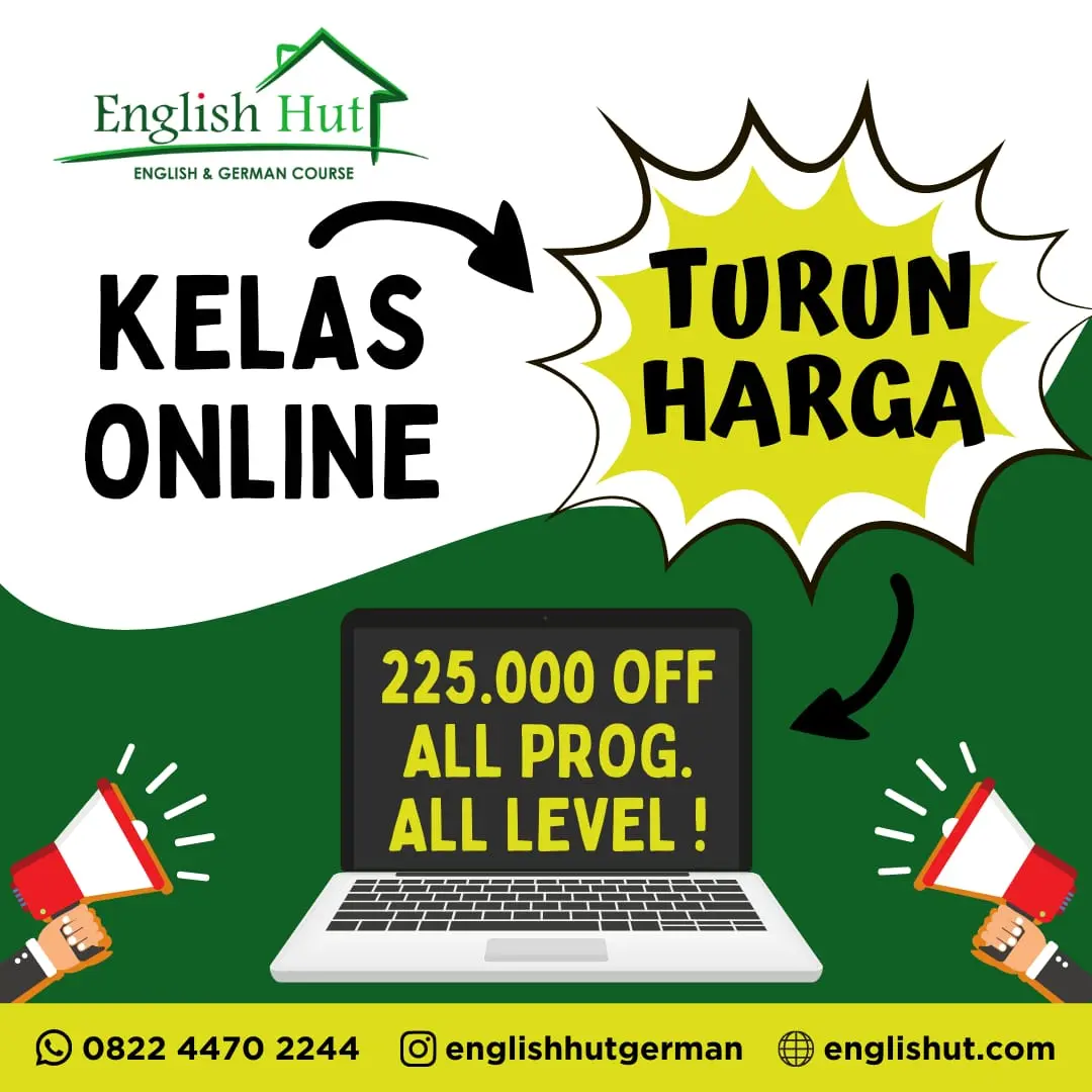 Kursus Online di English Hut Turun Harga